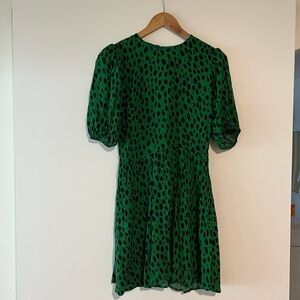 Reformation Green and Black Mini Dress